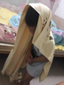 浴巾毛巾男女加大加厚成人嬰兒童卡通浴巾比純棉柔軟吸水毛巾伴侶 磨毛米色（浴巾1條） 曬單實(shí)拍圖