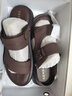 森達涼鞋男士夏季新款商場(chǎng)同款舒適平底休閑沙灘鞋1PY01BL4 棕色 43 曬單實(shí)拍圖