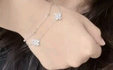 ALLOVE四葉草純銀手鏈女足銀手環(huán)轉(zhuǎn)運(yùn)首飾七夕情人節(jié)禮物送女友老婆生日 曬單實(shí)拍圖