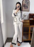 GUYN長(zhǎng)袖睡衣女春秋季2024年新款蕾絲花邊純欲風(fēng)高級(jí)感家居服兩件套裝 MYT-908白色 L(建議100-120斤) 均碼 曬單實(shí)拍圖