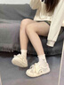 森馬秋季女鞋小白鞋女平底板鞋透氣網(wǎng)面德訓鞋配裙子鞋子休閑運動(dòng) 白粉贈送運費險 37 曬單實(shí)拍圖