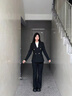 匆蒙職業(yè)西裝套裝女春秋正裝大學(xué)生面試職員工作服休閑西服外套女修身 曬單實(shí)拍圖