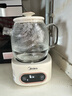 美的（Midea）全玻璃養(yǎng)生壺 辦公室燒水壺 家用多功能煮茶壺 花茶煮茶器 迷你小型電熱水壺 圍爐煮茶壺 【0膠水】YS10B101 1L 曬單實(shí)拍圖