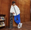 adidas情侶款復(fù)古風(fēng)梭織立領(lǐng)夾克外套男女阿迪達(dá)斯官方三葉草 亮白 M 曬單實(shí)拍圖