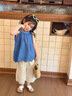 G.DUCKKIDS小黃鴨童裝女童套裝夏季2025新款洋氣兒童夏裝寶寶夏天無袖兩件套 藍(lán)色兩件套 110 (建議98-105cm 3-4周歲） 曬單實(shí)拍圖
