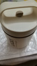 早餐杯帶蓋勺豆?jié){杯粥杯燕麥杯沖泡杯杯子家用便攜外帶水杯酸奶杯 【304不銹鋼/卡其】配勺子 曬單實(shí)拍圖