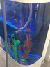 美之海送貨入戶美之海歐式雙圓形魚(yú)缸水族箱80生態(tài)1米大型中型落地家用 白冰玉色 100*50*138cm 曬單實(shí)拍圖