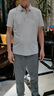 羅蒙（ROMON）POLO領(lǐng)短袖T恤衫男商務(wù)休閑動(dòng)感珠地防曬冰感無痕吸濕上衣 杏 L 曬單實(shí)拍圖