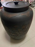 槐安云南建水紫陶茶葉罐大號(hào)陶瓷密封罐普洱餅茶罐存茶醒茶缸家用水缸 大號(hào)牡丹茶缸 曬單實(shí)拍圖