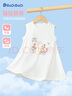 巴帝巴帝夏季嬰幼兒連衣裙子女童寶寶公主裙背心沙灘裙 米白 小兔花叢 110 曬單實(shí)拍圖