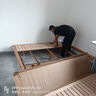 北陌家具星野床無(wú)床頭齊邊床實(shí)木簡(jiǎn)約日式小戶(hù)型原木懸浮床櫻桃木雙人 【櫻桃木】齊邊床(無(wú)置物架）#01 1500mm*2000mm 曬單實(shí)拍圖