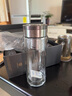 蘇泊爾（SUPOR）玻璃杯茶水分離雙層玻璃水杯磁彈高顏值泡茶杯車(chē)載商務(wù)杯子 霧隱灰350ml 曬單實(shí)拍圖