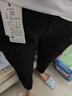 黛姿茹通勤上班穿休閑褲女夏季2025新款西裝褲女工裝褲寬松遮胯哈倫褲 黑色長褲/松緊腰 XL (29) 推薦115-125斤 曬單實拍圖