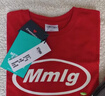 MMLG【明星同款】87mm 7A抗菌純棉短袖T恤女夏季新款韓系體恤情侶上衣 明星同款紅色 M 曬單實(shí)拍圖