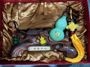 秦庭瀾境平安扣擺件客廳玄關(guān)電視柜裝飾品擺設(shè)新店開業(yè)禮品新房喬遷禮物 大號 五福臨門 41.5*13.2*30cm 曬單實(shí)拍圖