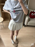 帛芮半身裙女夏季2025款百褶裙帶內(nèi)襯高腰顯瘦A字短裙JK裙子 曬單實拍圖