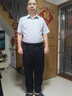 杉杉（FIRS）【三防】免燙抗皺短袖商務(wù)襯衫男士工裝正裝職業(yè)上衣服 藍條 41  曬單實拍圖