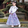 G.DUCKKIDS小黃鴨童裝馬面裙女童套裝春秋季新中式國風(fēng)兒童漢服超仙女孩裙子 三件套 170 建議身高160cm 14-15歲cm 曬單實(shí)拍圖