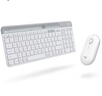 羅技（Logitech）K580無(wú)線藍(lán)牙超薄靜音鍵盤 辦公鍵盤筆記本電腦手機(jī)Mac平板ipad鍵盤雙模外接鍵盤薄膜便攜多屏家用 鍵鼠套裝-芍藥白【K580+Pebble】 曬單實(shí)拍圖