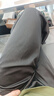 汐嘻冰絲夏季薄款褲子男休閑工作耐磨直筒商務(wù)運(yùn)動(dòng)工裝青年加絨長(zhǎng)褲 黑色+黑色 XL 建議110-140斤左右 曬單實(shí)拍圖