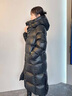 東北哈爾濱加厚500g極寒保暖鵝絨羽絨服男女士黑金情侶款旅游外套 黑色男女同款白鵝絨極寒保暖 單件 M 建議100-120斤【充絨502克】 曬單實拍圖