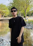 SPAO韓國同款2025夏季新款男士純棉短袖t恤休閑男女上衣SPDX25SD01LD 黑#純色 XL 曬單實(shí)拍圖