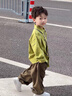 G.DUCKKIDS童裝兒童套裝男春秋季一歲寶寶衣服男童春裝小童男孩服裝休閑兩件 咖啡色小熊【BB251207】 110 適合身高100-110cm年齡4-5歲 曬單實(shí)拍圖
