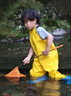 絲靜兒童玩水連體下水褲迪士尼正品幼兒園防水衣服趕海男女童雨褲沙灘 檸檬黃兒童玩水服 耐磨透氣防水 24 （鞋內(nèi)長15cm） 曬單實拍圖