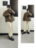 波司登（BOSIDENG）2025新款輕薄羽絨服女短款立領(lǐng)90絨寬松休閑保暖外套B250135304 砂礫棕|7B51 S 160/84A 體重約100-110斤 曬單實(shí)拍圖