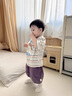 巴厘小豬男童t恤夏季短袖條紋兒童體恤女童薄款休閑衣服超萌可愛寶寶上衣 咖藍(lán)黑條 咖藍(lán)黑條 80 曬單實(shí)拍圖