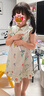 笛莎（DEESHA）童裝兒童女童裙子2025夏季新款女寶寶時(shí)尚洋氣國風(fēng)連衣裙 綠印花 120 曬單實(shí)拍圖