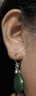 澗縈絲S925純銀色防過(guò)敏仿和田碧玉長(cháng)款耳環(huán)顯臉瘦氣質(zhì)水滴耳墜女款簡(jiǎn)約 銀耳扣綠色玉 曬單實(shí)拍圖