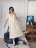 黛夢(mèng)思   DAMOS·LOVE2025年新款睡裙女夏季純棉短袖家居服夏天薄款可外穿睡衣女 41265裙 L -女/身高162-167,體重105-125 曬單實(shí)拍圖
