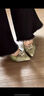 Lily Wei【半夏】國(guó)風(fēng)淺口氣質(zhì)高跟鞋舒適一腳蹬單鞋大碼 綠色【跟高10cm】 36 曬單實(shí)拍圖