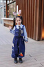 G.DUCKKIDS小黃鴨女童秋裝套裝春秋款朱迪兔子警官衣服兒童襯衫褲子cos服裝 三件套 110 尺碼4~5歲【100-110cm】 曬單實(shí)拍圖