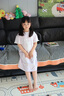 英氏50S蘭精莫代爾兒童睡衣粉色印花甜美女童睡裙圓領(lǐng)舒適家居服 曬單實(shí)拍圖