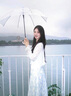 AEMAPE藍(lán)色碎花半身裙女2025新款夏季法式小清新蕾絲腰帶中長(zhǎng)款a字傘裙 藍(lán)花 L -105-115斤 曬單實(shí)拍圖