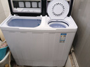 SANSUI山水洗脫洗衣機(jī)大容量半自動(dòng)洗衣機(jī)宿舍家用雙缸波輪雙桶洗脫一體13KG透明水晶紫HB130P180-S2006N 曬單實(shí)拍圖