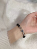 中國珠寶 SINO GEM手鏈男女925銀水晶黑曜石海藍(lán)寶手串轉(zhuǎn)運(yùn)手飾愛情人節(jié)520送女朋友 黑曜石海藍(lán)寶手串（約8mm）【品牌禮盒】 曬單實(shí)拍圖