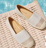 斯凱奇（Skechers）女鞋夏季氣質(zhì)蕾絲單鞋新中式一腳蹬漁夫鞋113025 自然色/NAT 36.5 曬單實(shí)拍圖
