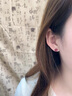 蔓頌棠朱砂耳釘S925銀紅色耳環(huán)女氣質(zhì)2025年新款新中式耳掛女友禮物耳飾 朱砂豆豆耳釘 10mm 曬單實(shí)拍圖
