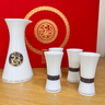 禮司府洛陽(yáng)博物館羊脂玉瓷白酒杯酒具套裝中式酒具高檔禮文創(chuàng)情人節(jié)禮物 一壺四杯-亮面上釉款 曬單實(shí)拍圖