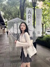 莜仙格美拉德慵懶風純色不規(guī)則針織衫女秋冬新款修身顯瘦打底衫內搭上衣 杏色 L 建議 100-115斤 曬單實拍圖