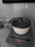 不銹鋼湯鍋家用燉湯煲湯鍋高顏值白色加厚加深大容量蒸鍋煮鍋奶鍋 白色湯鍋+蒸鍋 24cm 曬單實(shí)拍圖