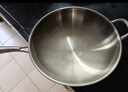 鏗鏘316不銹鋼炒鍋圓底炒鍋凹面電磁爐專用炒鍋平底無涂層不粘炒菜鍋 圓底炒鍋【316無涂層】帶蓋 36cm 曬單實(shí)拍圖