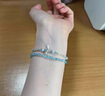 Lnieer925銀藍色水晶小魚碎銀手鏈女輕奢小眾手串精致百搭高級感手飾品 小魚圓球款碎銀手鏈【925銀】 曬單實拍圖