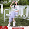 香影休閑套裝女2025年夏季新款一整套搭配短袖t恤紫色褲子兩件套 紫色 L 曬單實拍圖