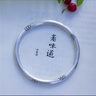 中國白銀999純銀手鐲梅花手工鏨刻古法復古足實心閉口國風素圈 9999足銀啞光梅花閉口手鐲約30g 60mm圈口 曬單實拍圖