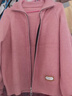 皮爾卡丹（pierre cardin）拉鏈短款毛衣外套女新款翻領(lǐng)小個(gè)子針織羊毛開衫外搭秋冬裝 粉色 S 80斤-100斤 曬單實(shí)拍圖