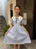 迪士尼（Disney）女童裙子夏天2025新款女孩洋氣學(xué)院風(fēng)薄款大童夏季純棉12歲連衣裙 藍(lán)色網(wǎng)紗裙 140 cm 曬單實(shí)拍圖